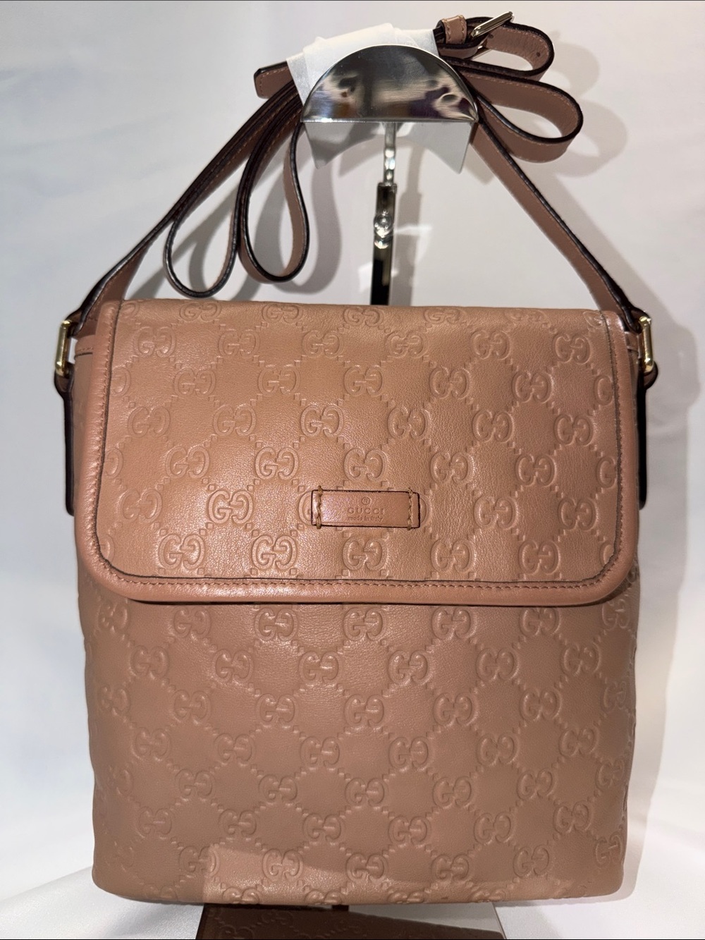 Gucci Guccissima Leather Crossbody / Messenger Bag 🤎✨